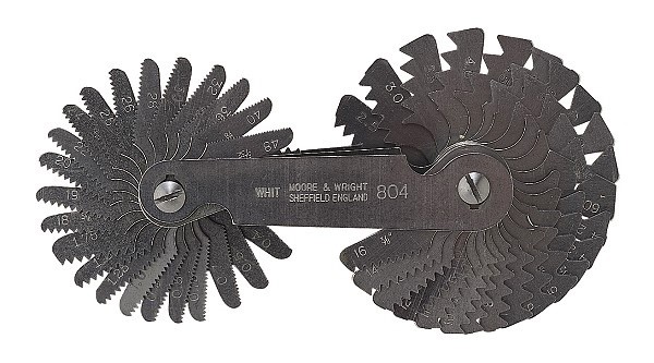 MOORE & WRIGHT - SCREW PITCH GAUGE - WHITWORTH - 28 BLADES 